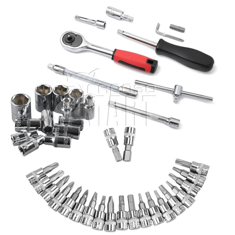 Kit Reparador 1/4 c/ 46 Peças Aço & Maleta - Raposo
